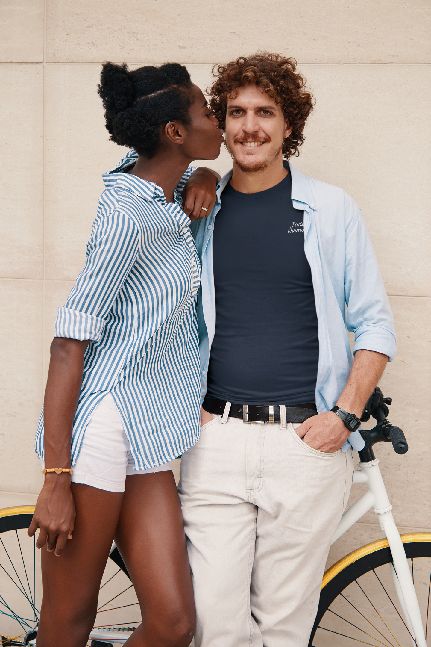 Tshirt homme bleu
