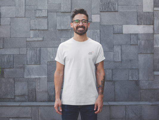 T-shirt homme blanc brodé